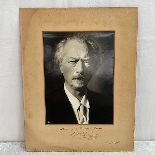 Ignacy Jan Paderewski Portrait Photograph -- Signed Mount