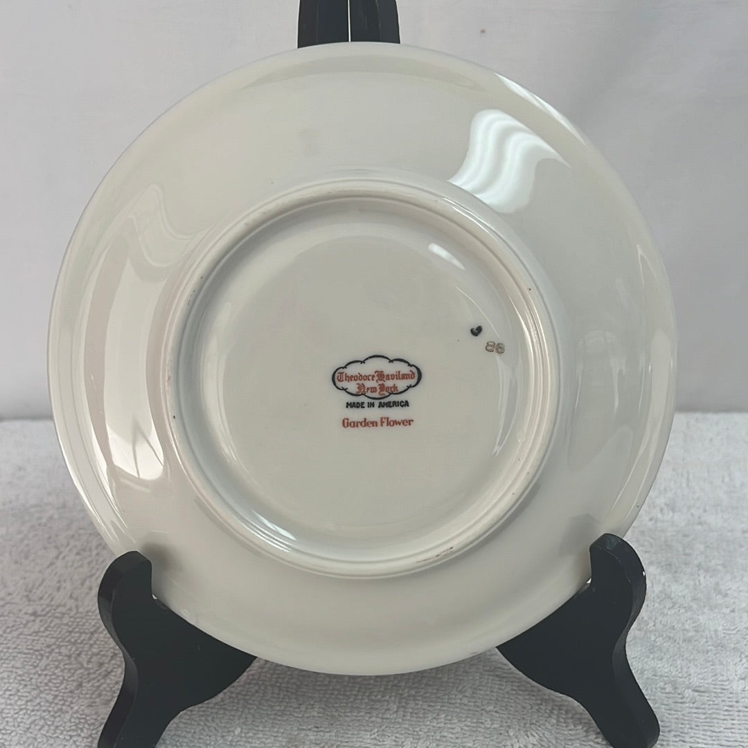 VTG/RARE -- Theodore Haviland China Teacup Saucers -- Set of 4
