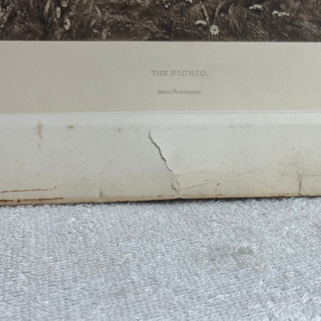 Antique -- Original George Barrie 1889 Photogravure from the Exposition Universelle de 1889 -- after E Claus "The Picnic"