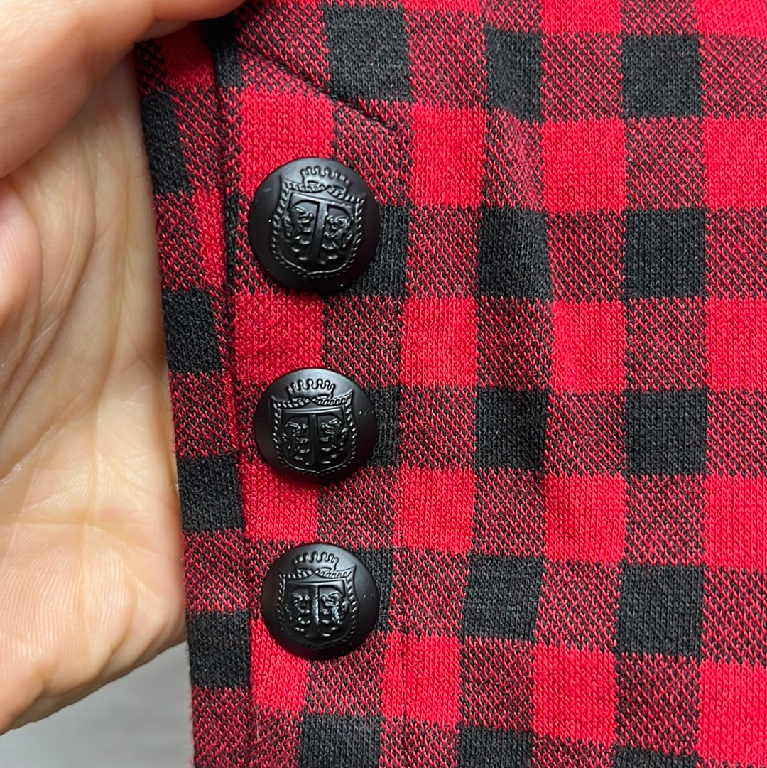 Talbots red black Plaid Skinny Ankle Pant -- MP