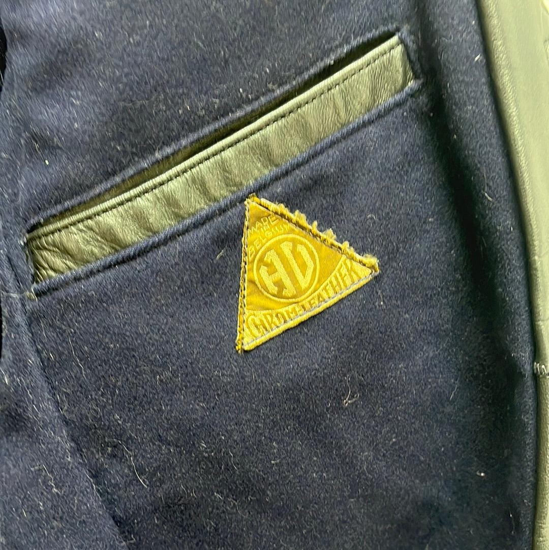 VTG -- Belgian Police Officer's Chrome Leather Jacket -- S
