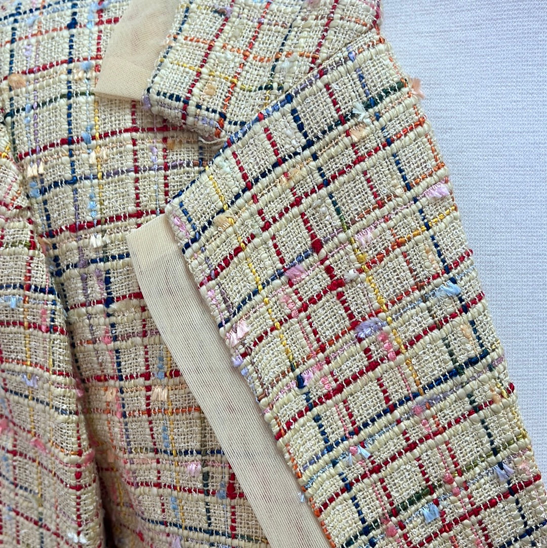 NWT / VTG -- Requirements Cornsilk Yellow Multi Tweed Skirt Suit -- 8P