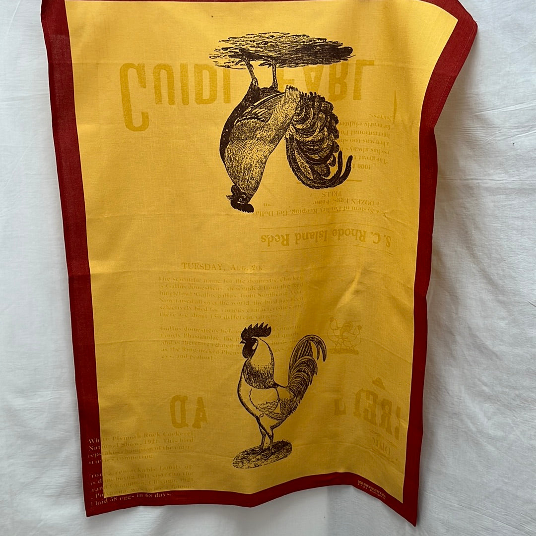 Williams and Sonoma "Mid-Oak Poultry Farm" Linen Napkin