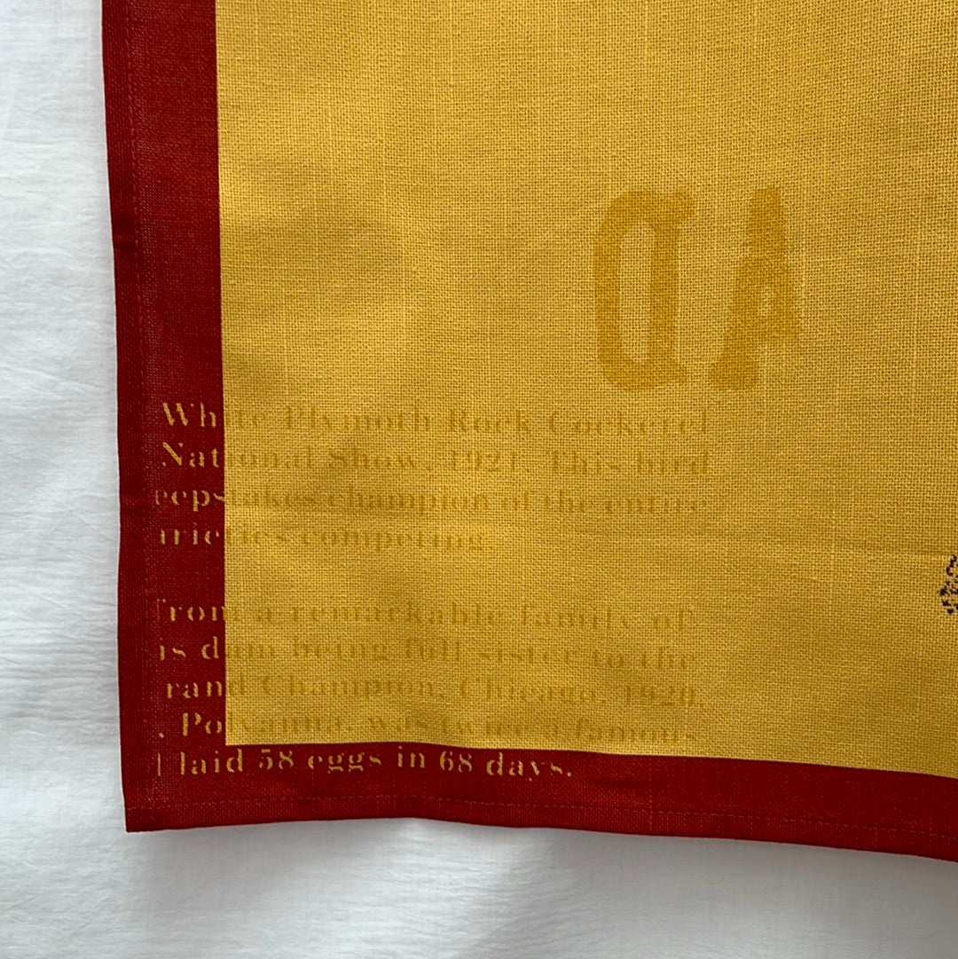 Williams and Sonoma "Mid-Oak Poultry Farm" Linen Napkin