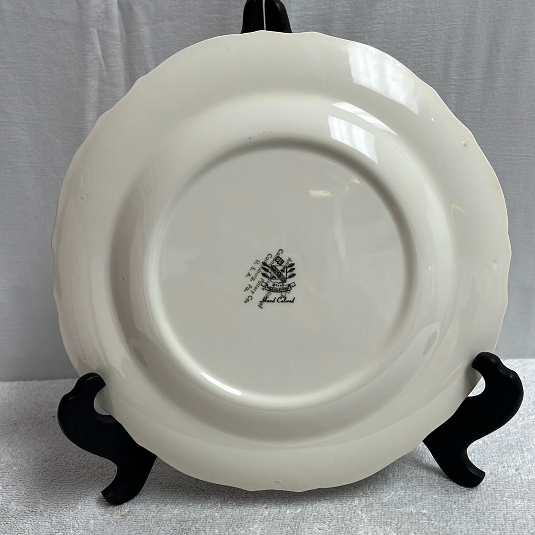 VTG -- Delano Studios Hand Painted Decorative Plate -- Capitol Building, Williamsburg, VA