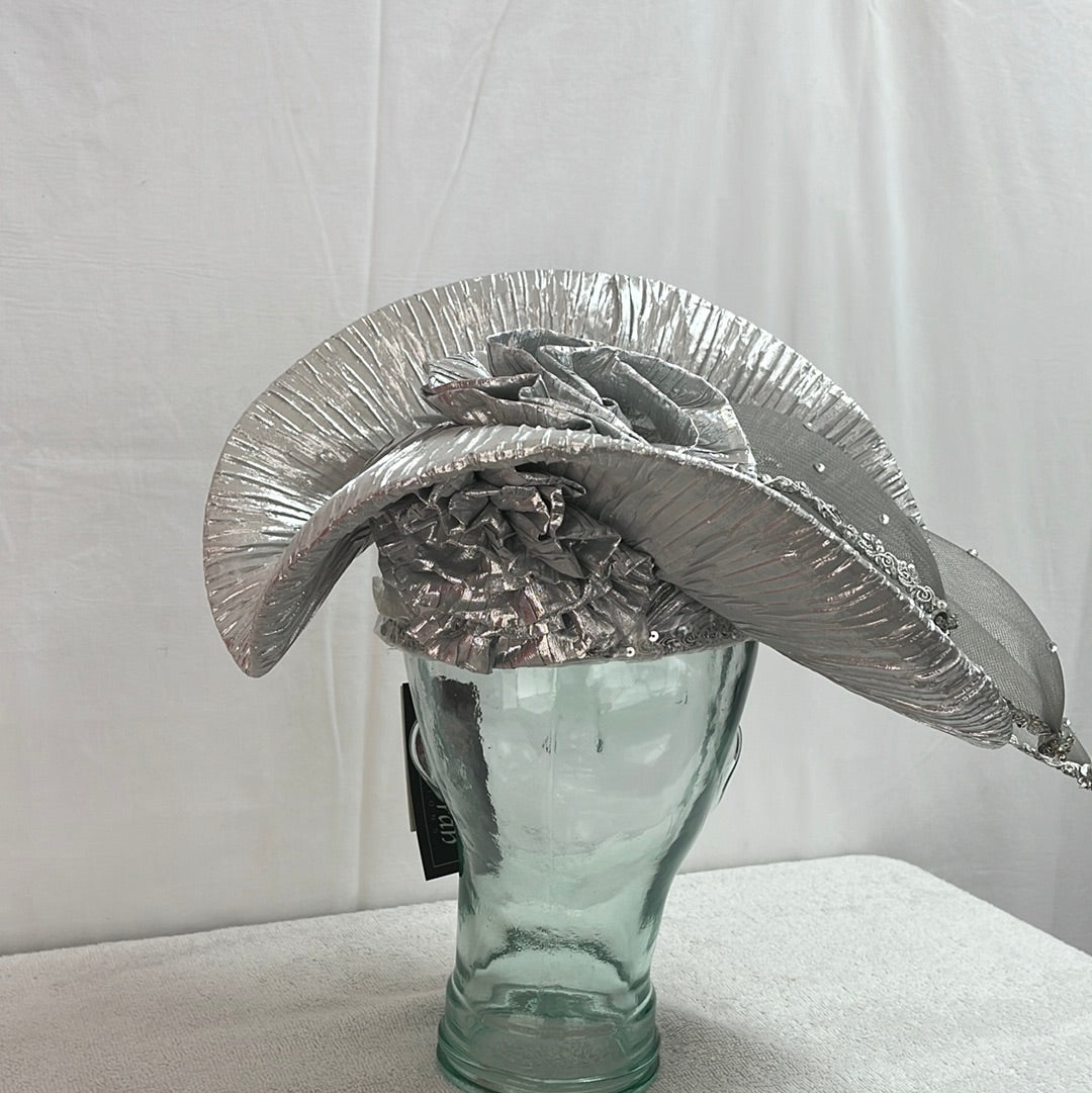NWT/VTG -- Deborah New York Silver Glam Women's Hat