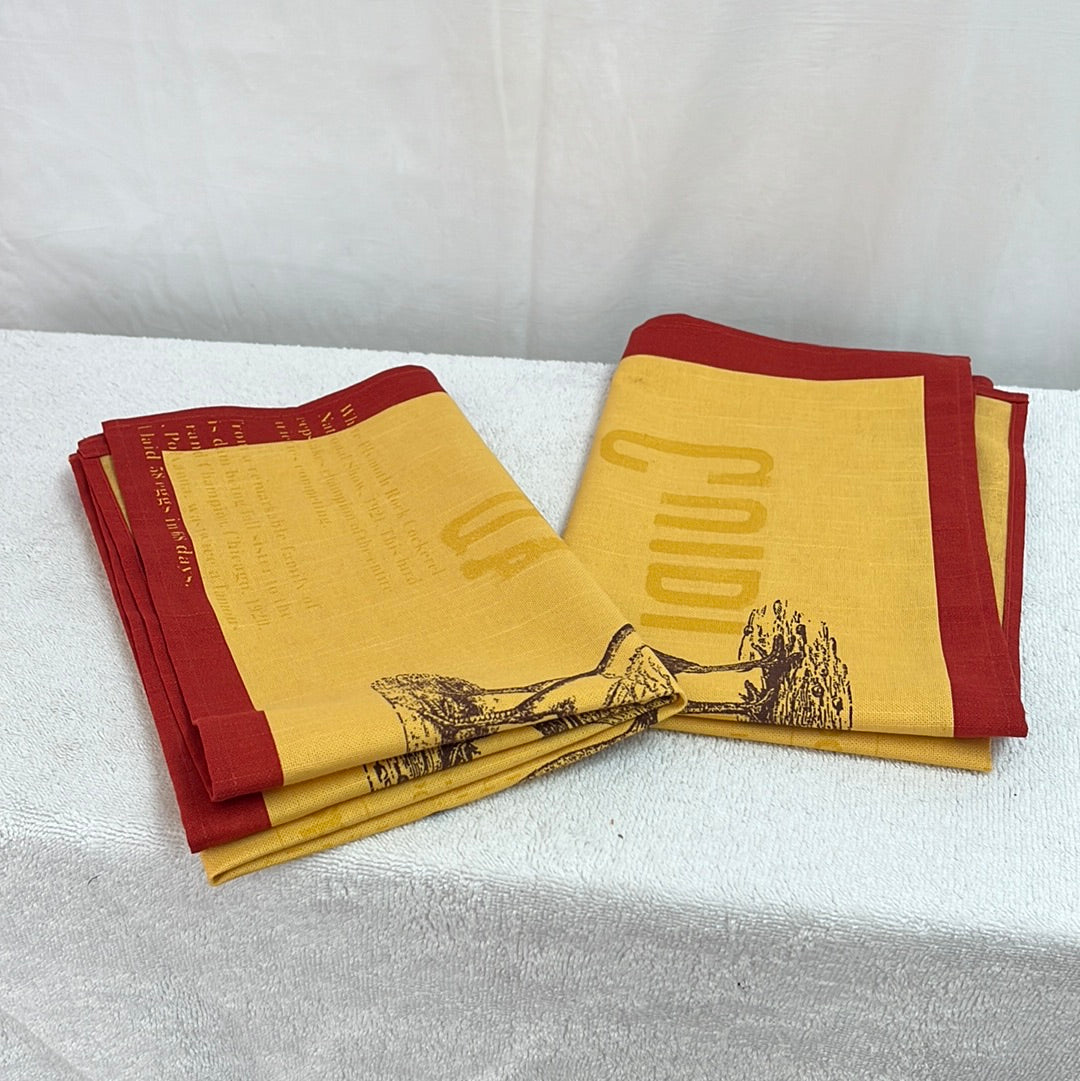 Williams and Sonoma "Mid-Oak Poultry Farm" Linen Napkin