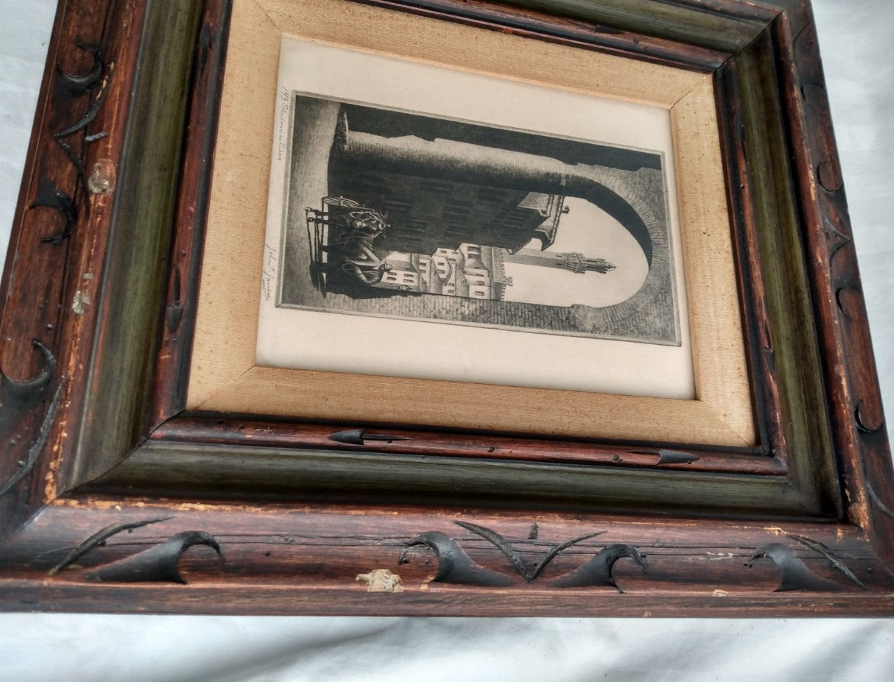 Vintage Framed John C. James etching- numbered and signed- Rare