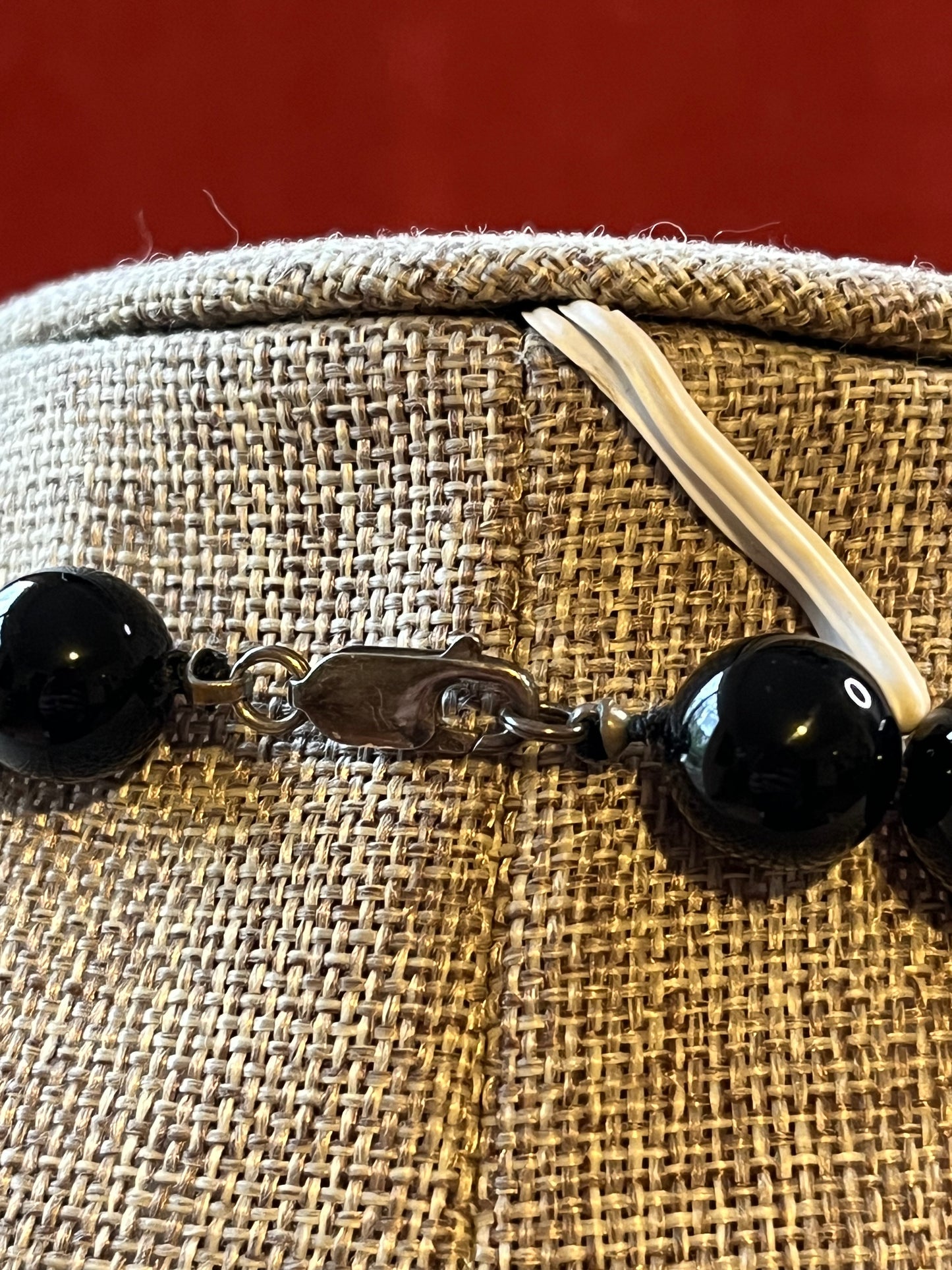 Black Onyx and Sterling Necklace