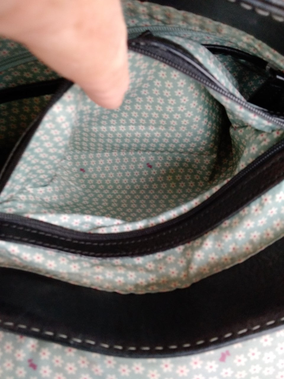 Radley London Painters Mews Black Leather Flap-Over Shoulder Bag