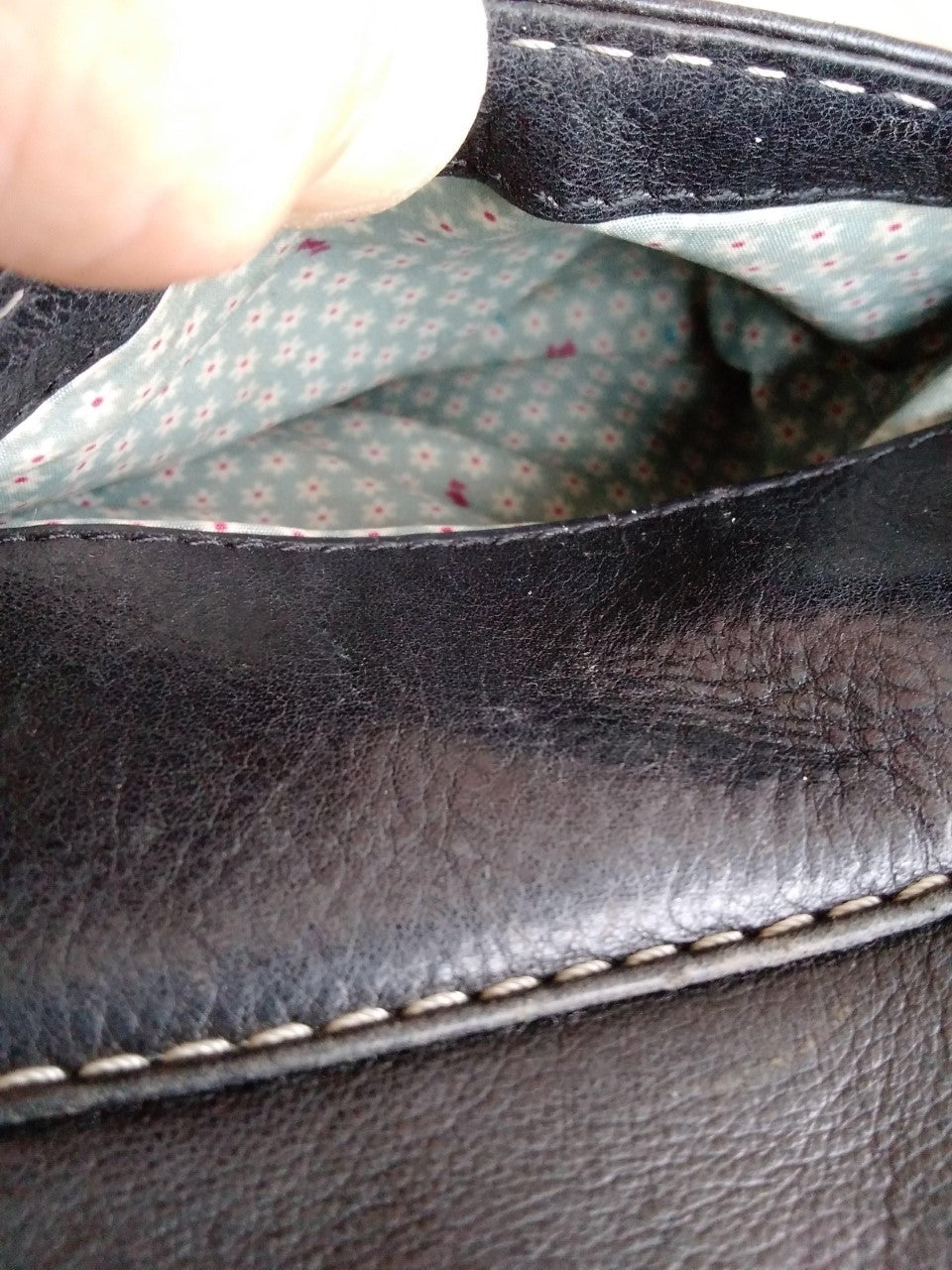 Radley London Painters Mews Black Leather Flap-Over Shoulder Bag