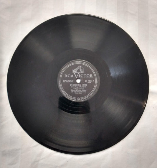 Robert Wilson- Westering Home & A Gordon For Me- Preowned 10" 78 RPm Record