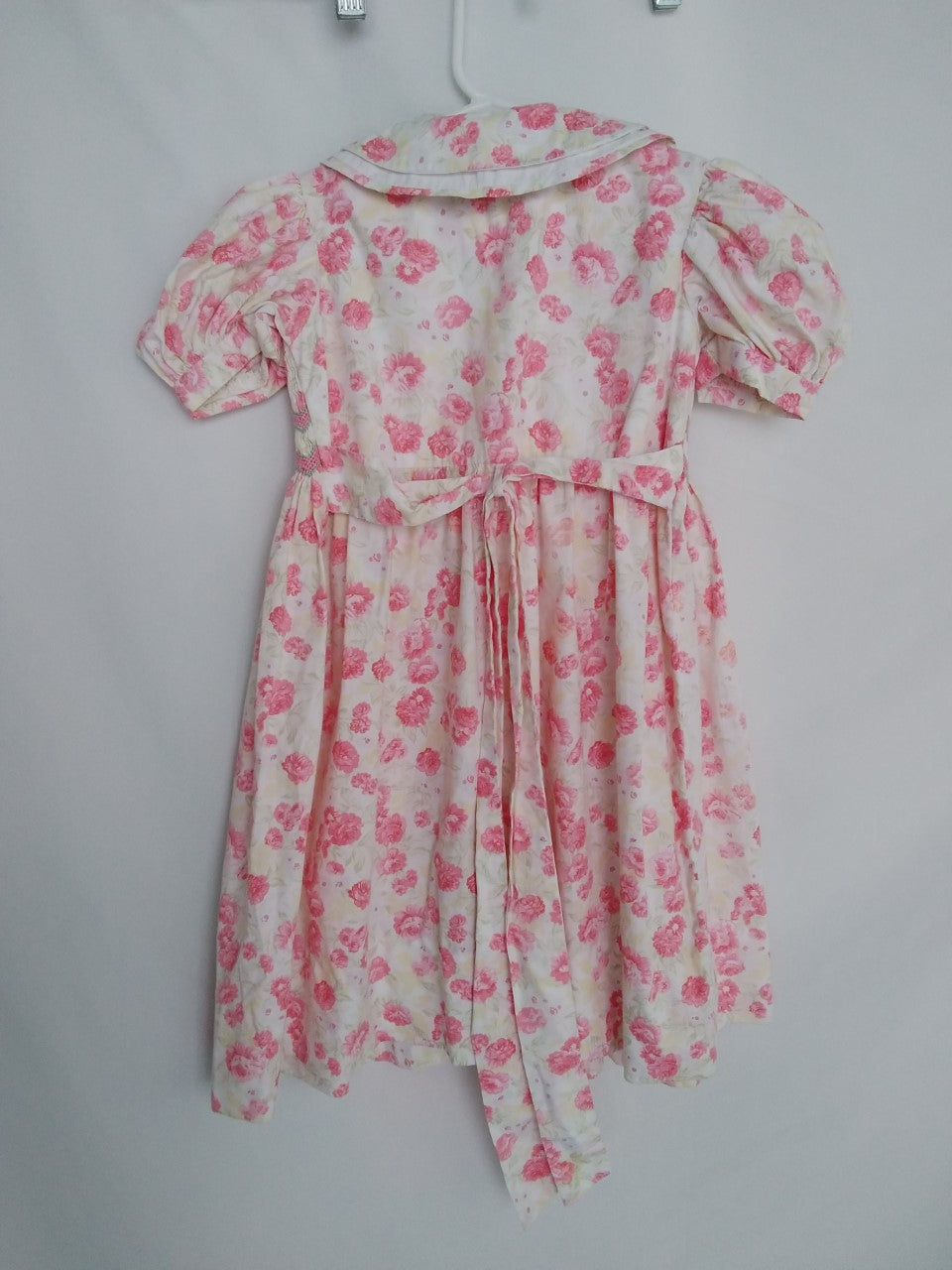Sarah Louise Girl's Hand Smocked Embroidered Floral Dress - Size 4yrs
