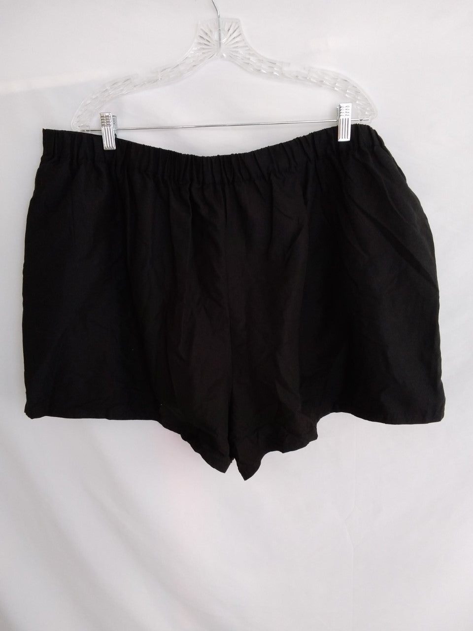 NWT - Swimsuits For All Black Loose Swim Shorts With Built-in Brief - 24