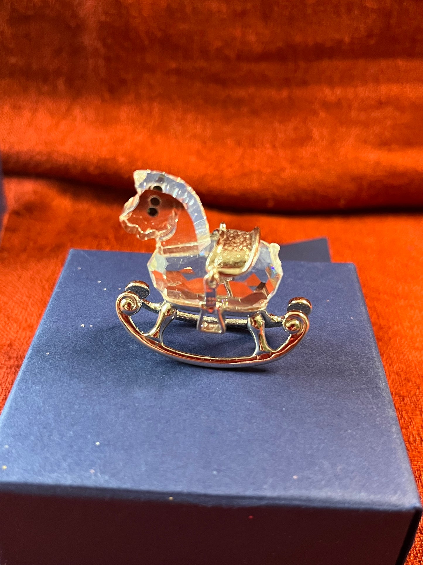 Swarovski Crystal Rocking Horse Figurine-Retired