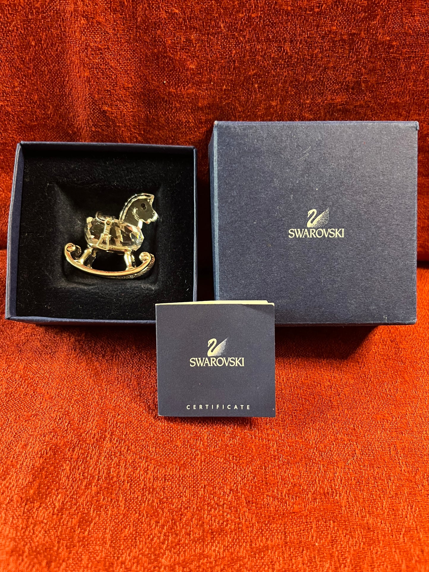 Swarovski Crystal Rocking Horse Figurine-Retired
