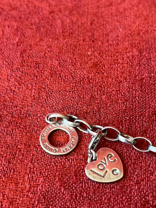 Sterling Silver Thomas Sabo Charm Bracelet-Six Charms Included