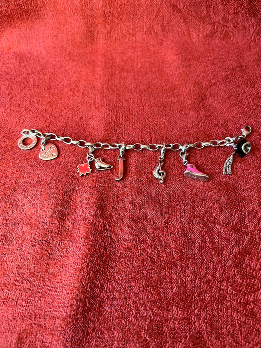 Sterling Silver Thomas Sabo Charm Bracelet-Six Charms Included