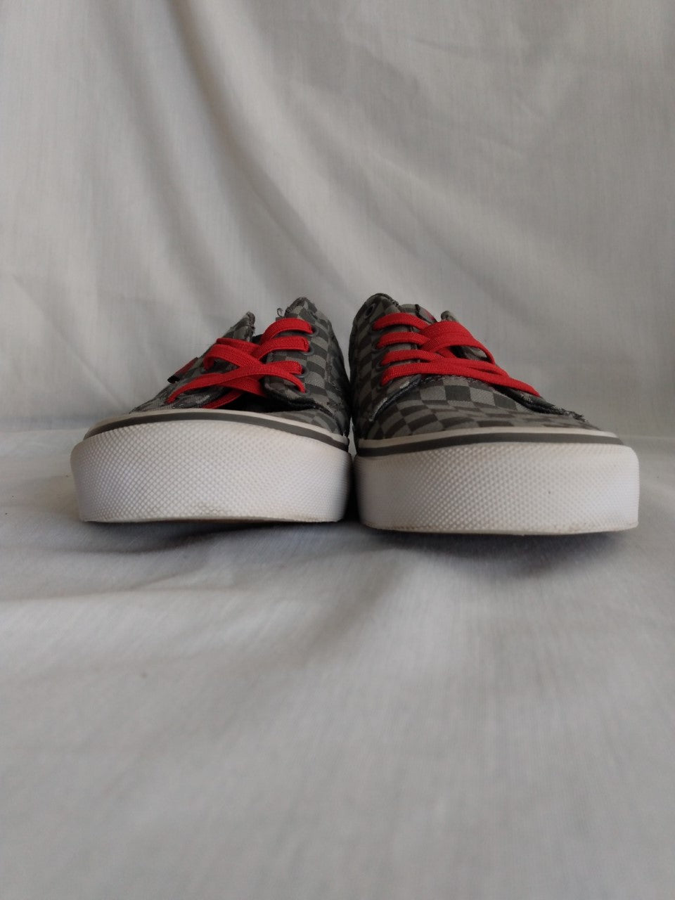 Vans Off the Wall Gray and Black Checkered Shoes- Youth Size: 3