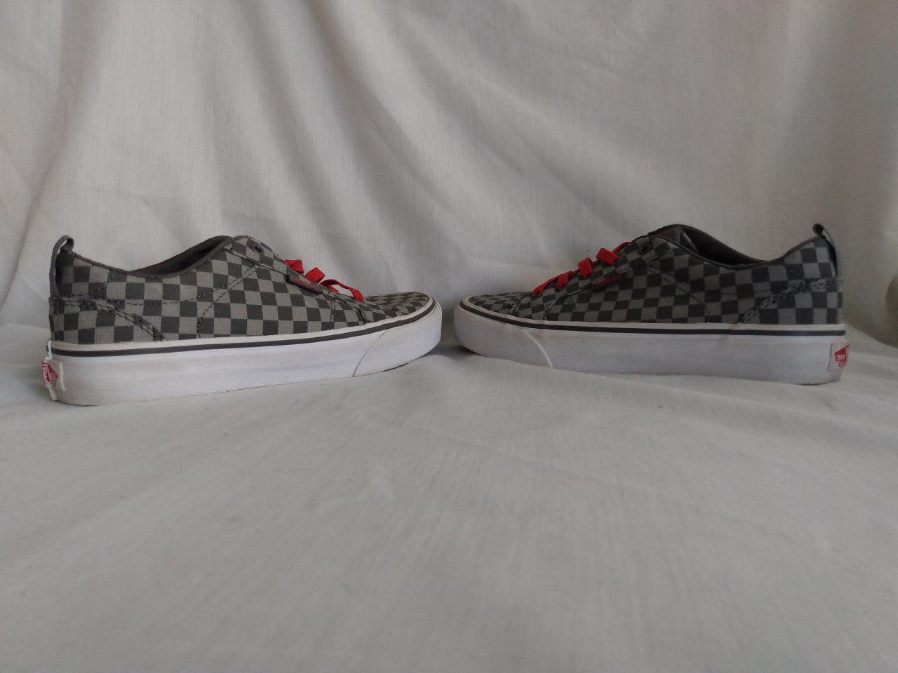 Vans Off the Wall Gray and Black Checkered Shoes- Youth Size: 3