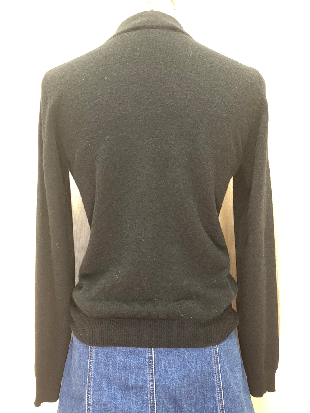 AUTUMN CASHMERE black 100% Cashmere Long Sleeve Sweater - S