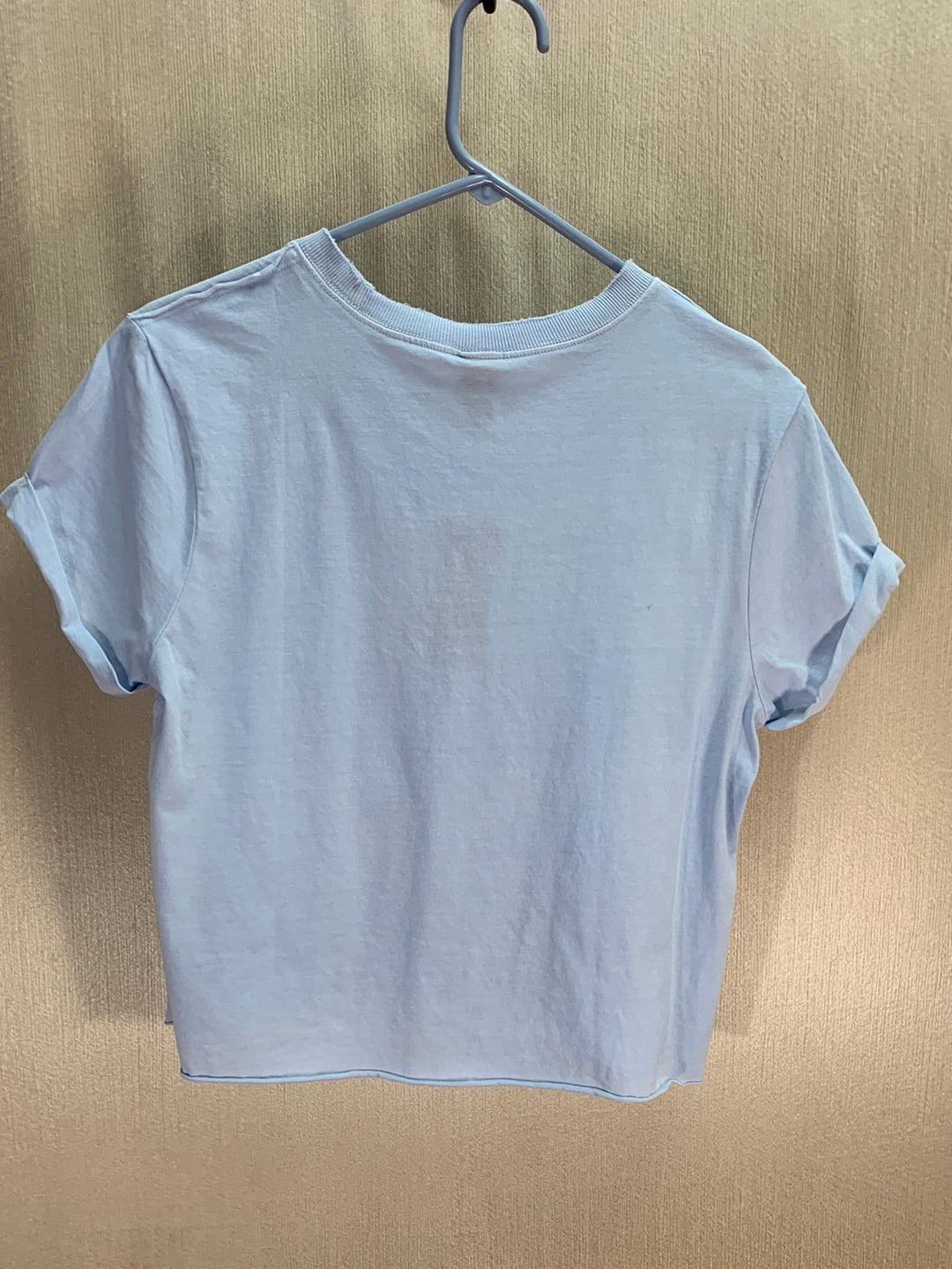 NWT - WILD FABLE light blue Cropped Short Sleeve Crew Neck T-Shirt Top - S