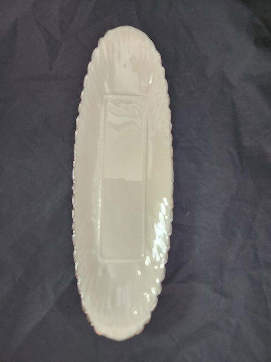 VTG - Lenox White with Platinum Trim Butter Tray