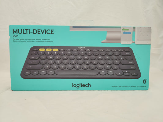 NIB - Logitech Multi Device K380 Gray Portable Wireless Bluetooth Keyboard