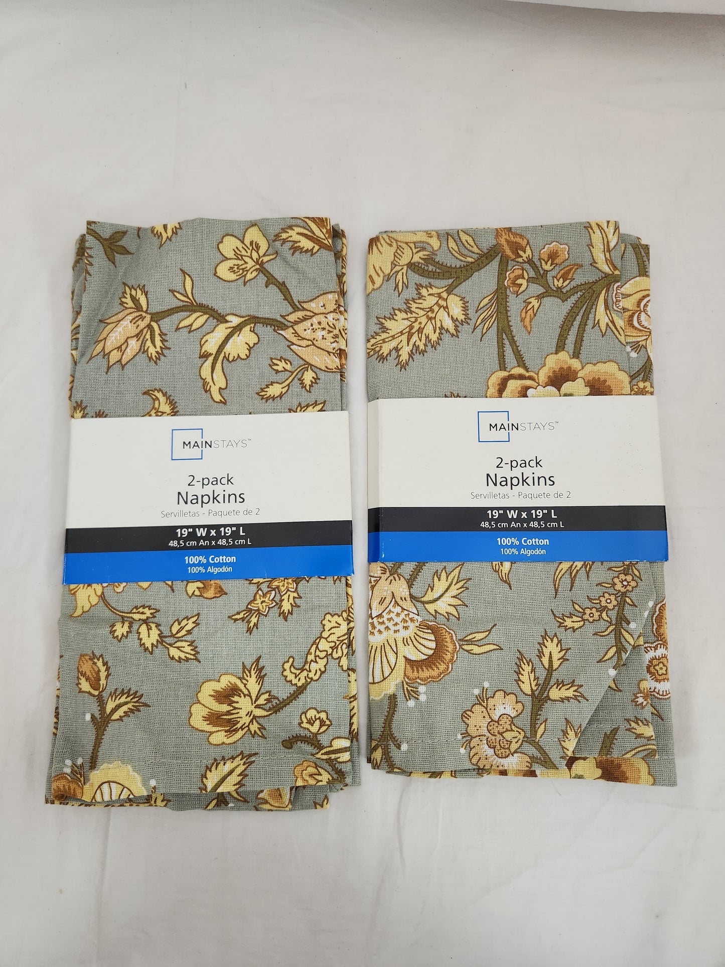 NIP - Mainstays 19"x19" Cotton French Floral Napkins