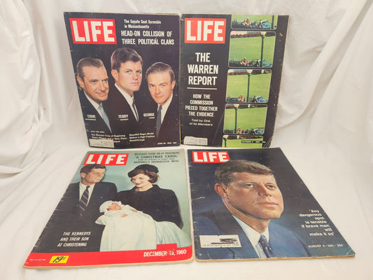 VTG - Set of 4 Life Magazines Kennedy's & Politics