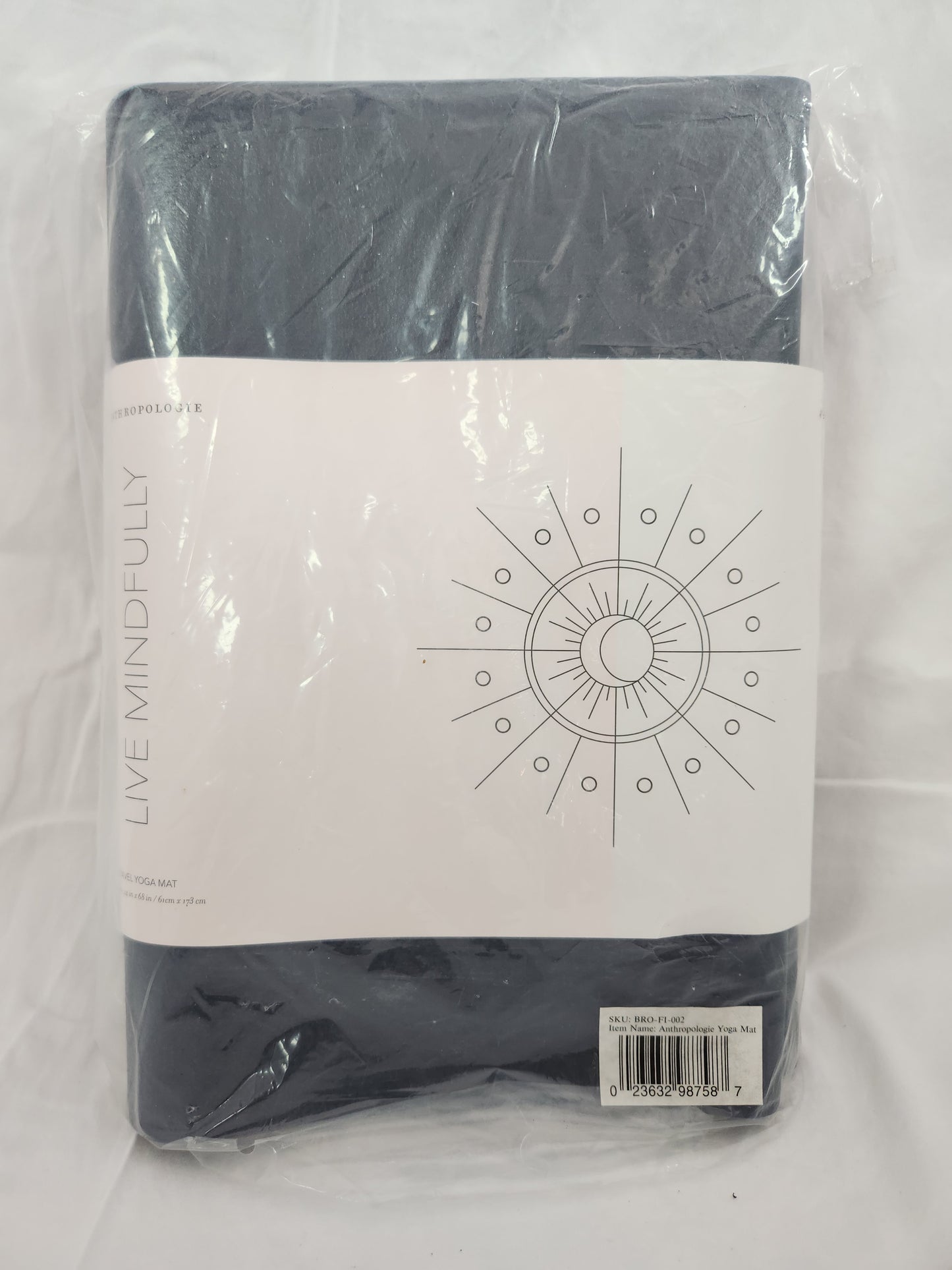 NIB - ANTHROPOLOGIE Navy Travel Yoga Mat