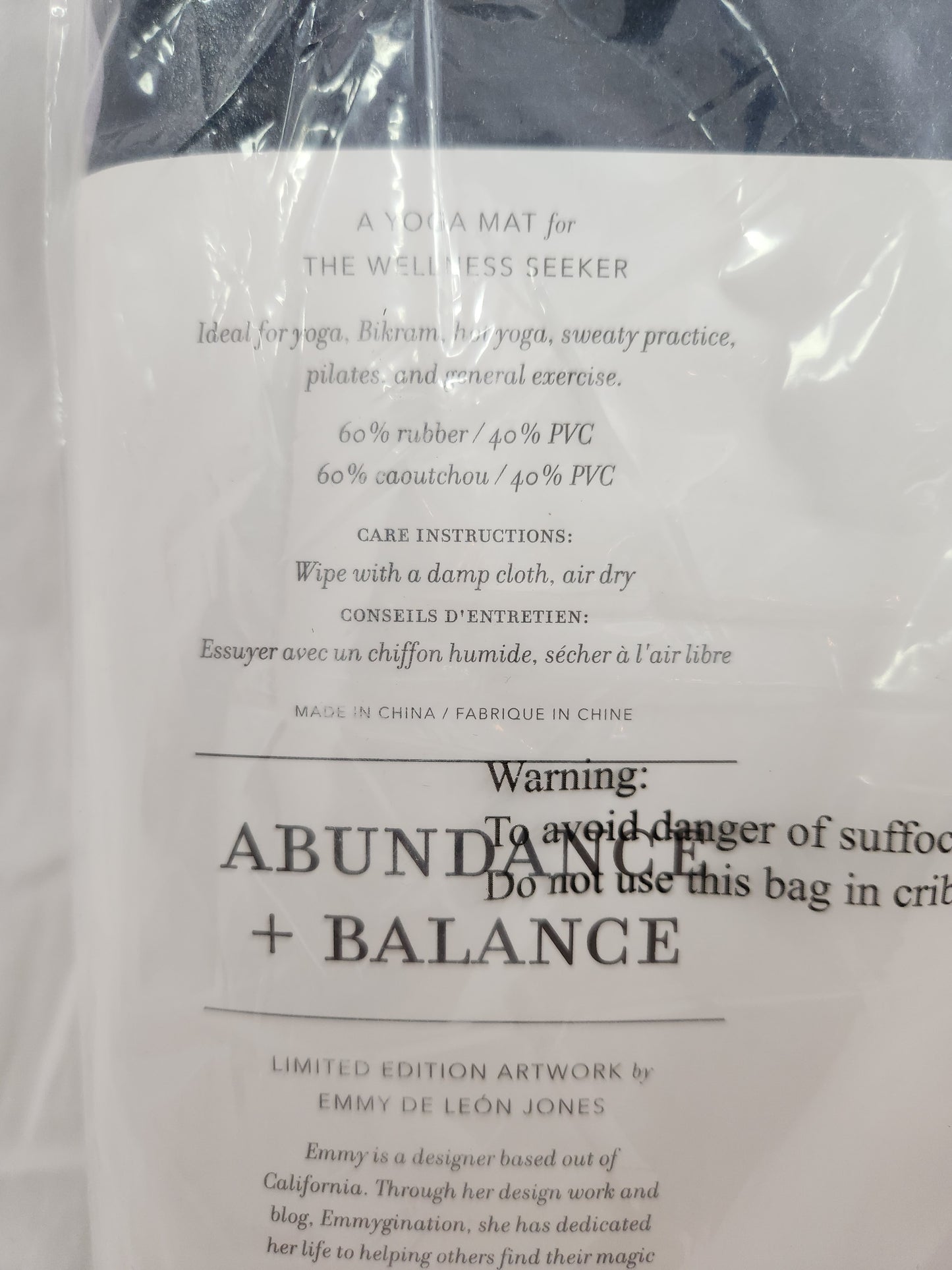 NIB - ANTHROPOLOGIE Navy Travel Yoga Mat