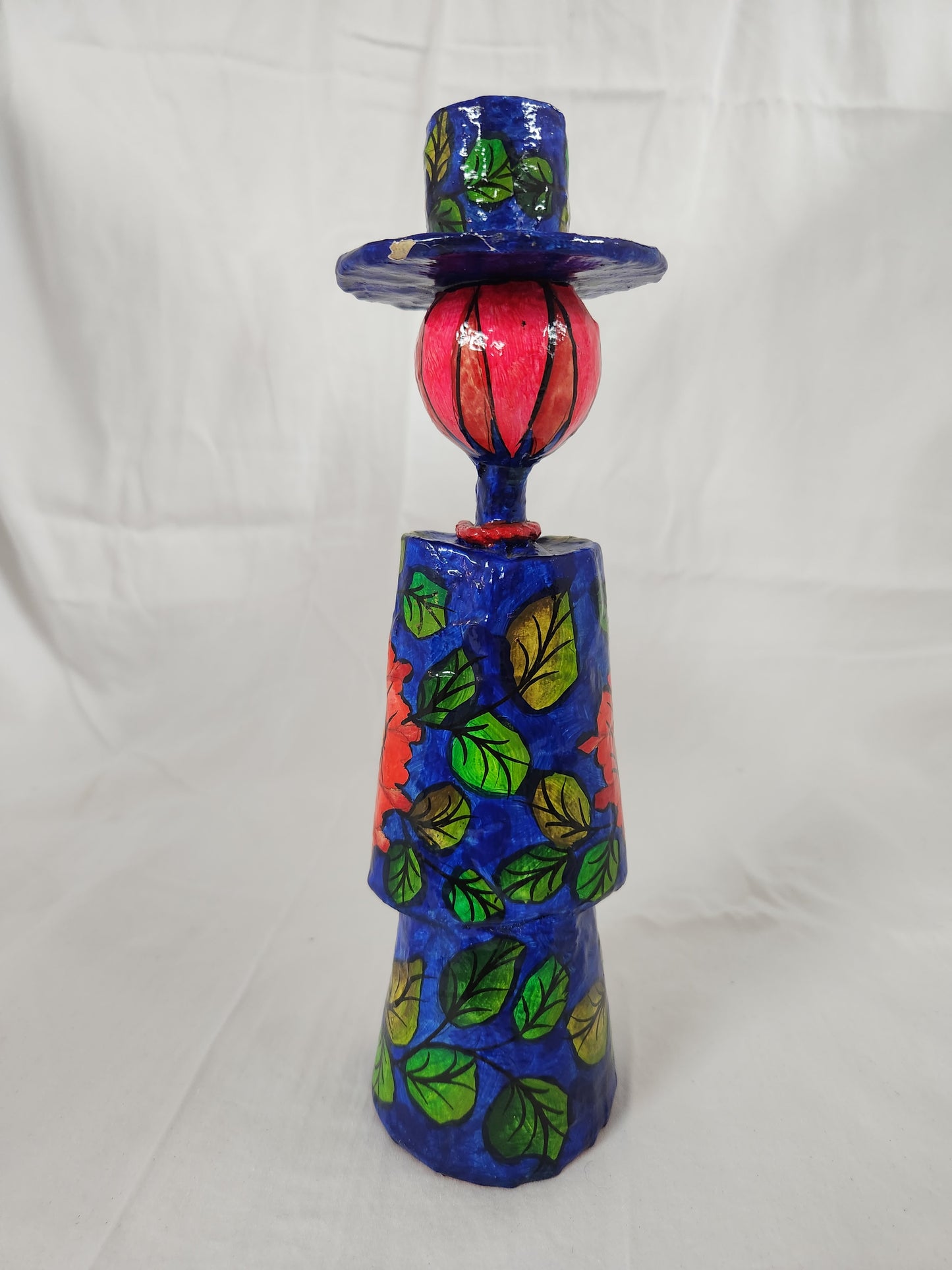 VTG - 1960's Abelardo Ruiz Papier Mache Mexican Folk Art Candle Holder