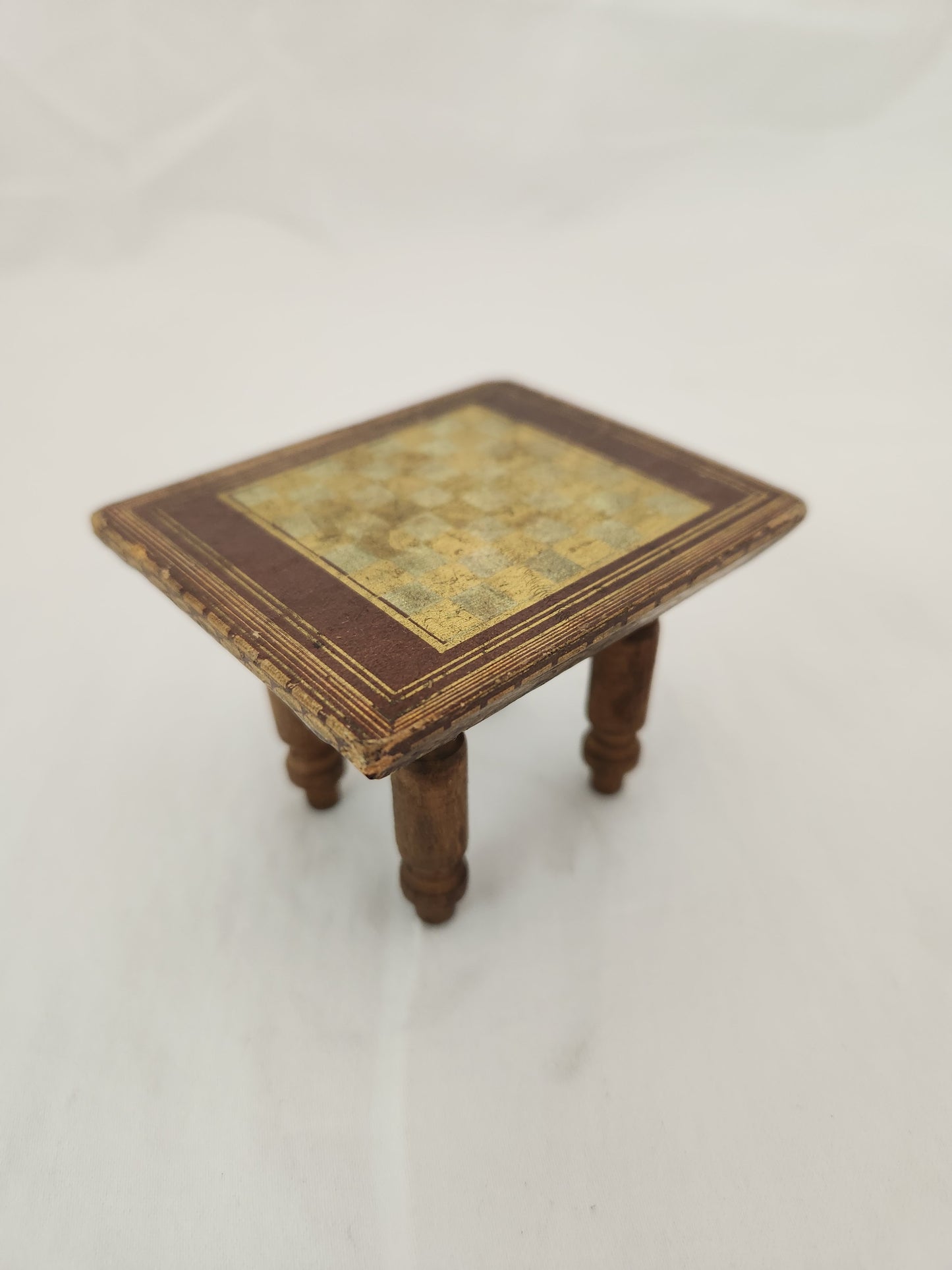 VTG - Bliss Co. Lithographed Dollhouse Chess Table - RARE