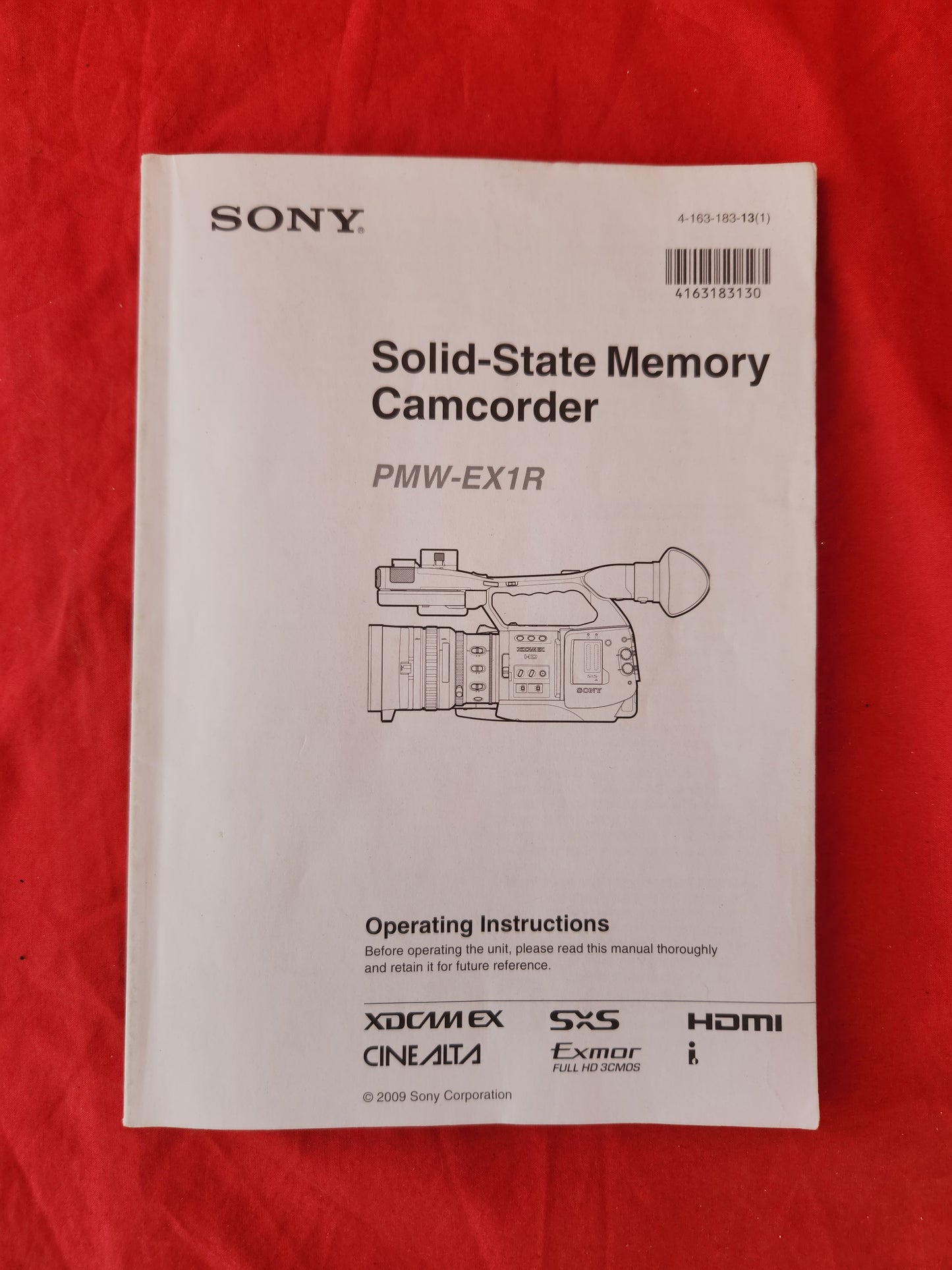 Sony Solid-State Memory Camcorder PMW-EX1R Operation Instructions