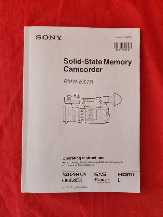 Sony Solid-State Memory Camcorder PMW-EX1R Operation Instructions