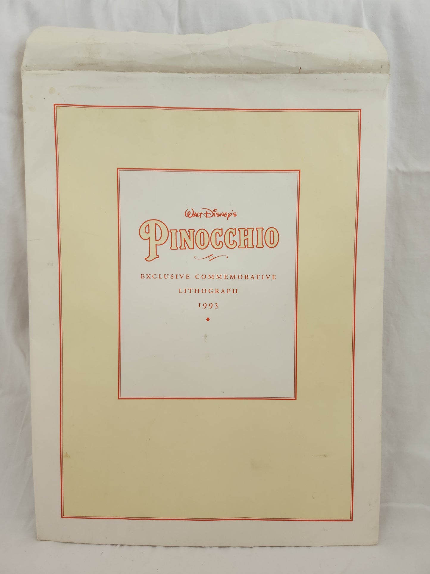 Pinnochio - 1993 Walt Disney Exclusive Commemorative Lithograph Print