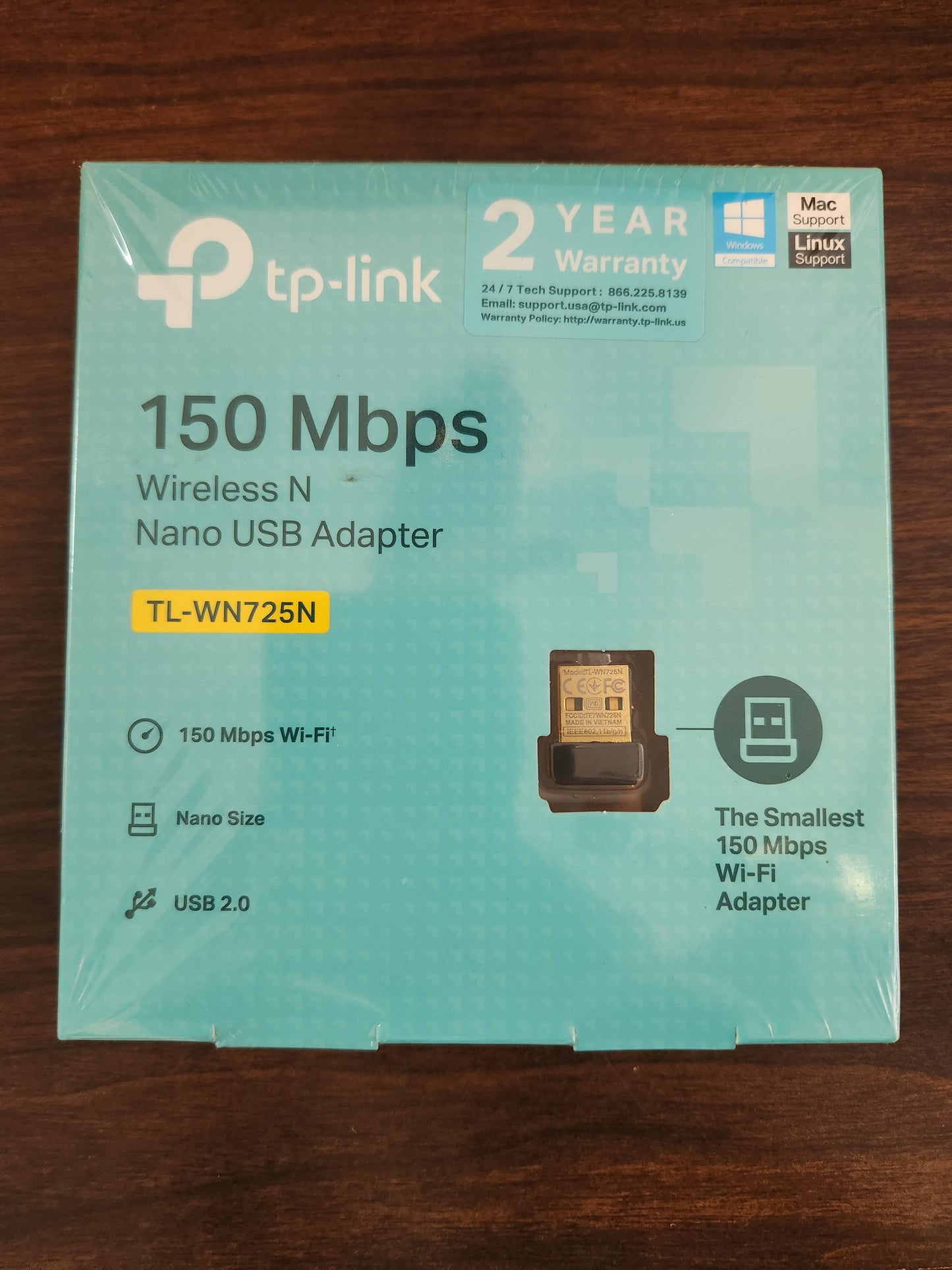 NIB - TP-LINK Wireless N Nano USB Adapter #TL-WN725N