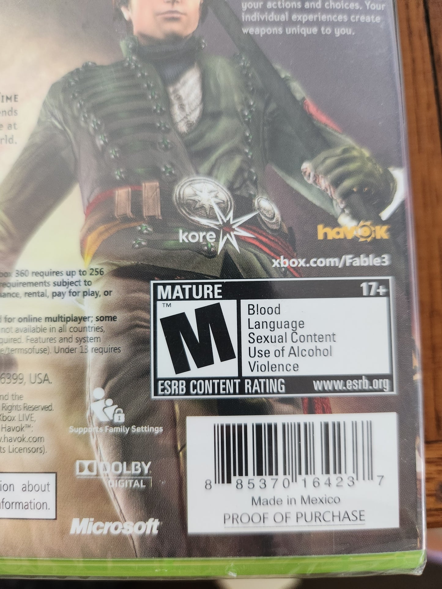 NIB - XBOX 360 "Fable III" Game by Lionhead Studios