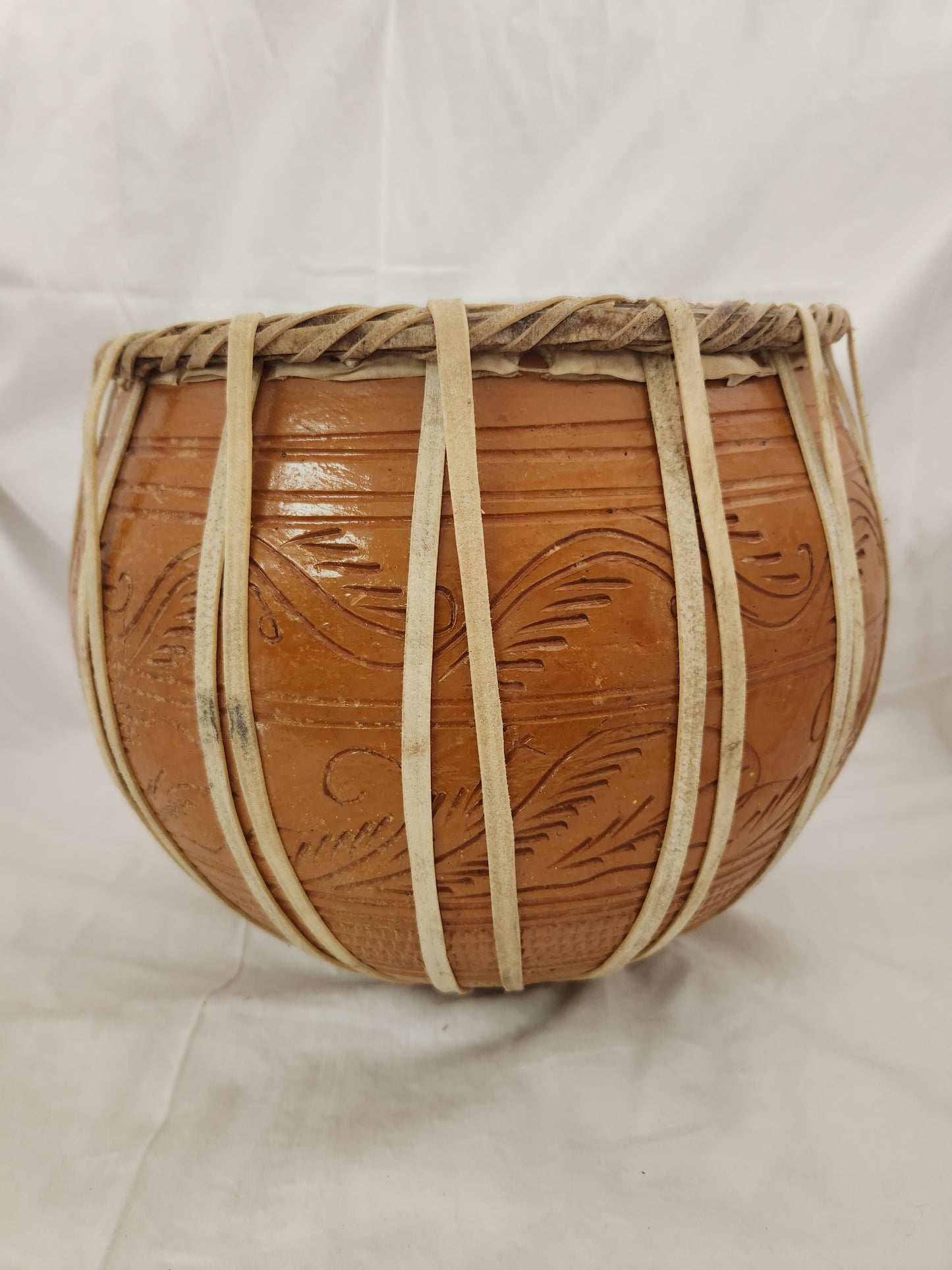 Handmade 9-1/2" Ceramic Baul Drum