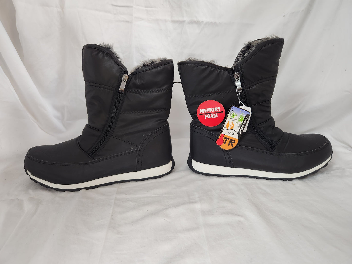 Time & Tru Women's Black Winter Boots - Size: 10