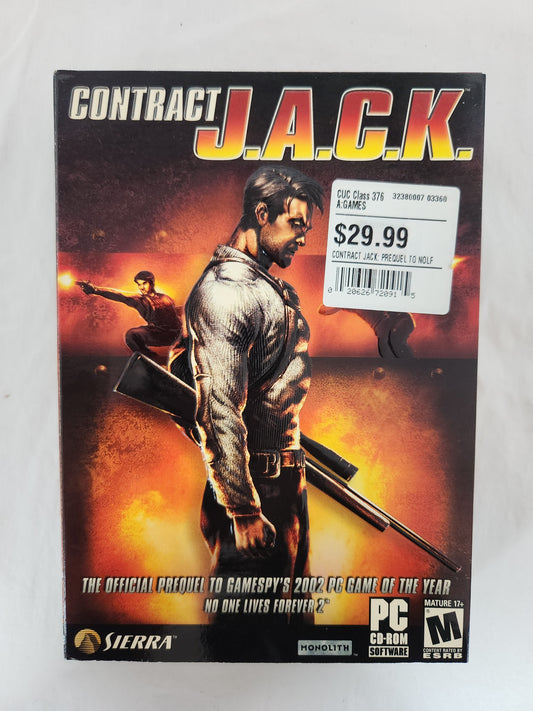 Contract J.A.C.K. PC CD-ROM Game (Windows 98/98 se/Me/2000)