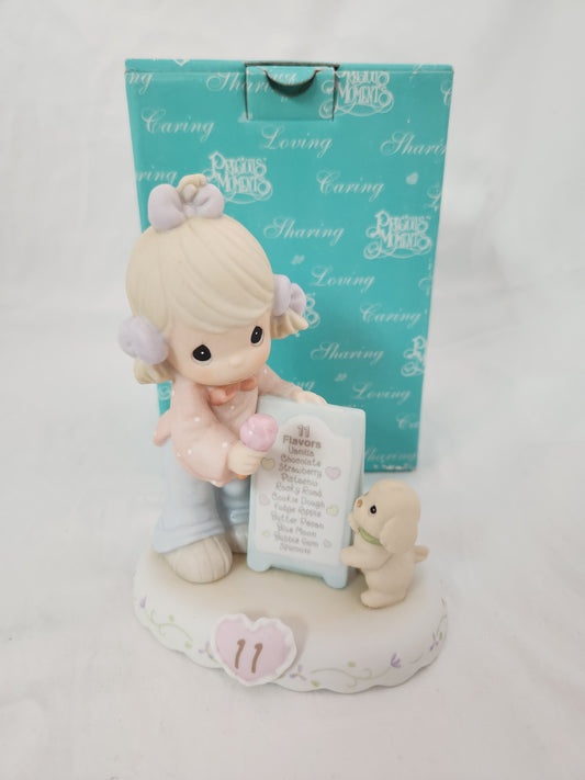 1996 Precious Moments Growing in Grace 'Age 11' Porcelain Figurine #260924