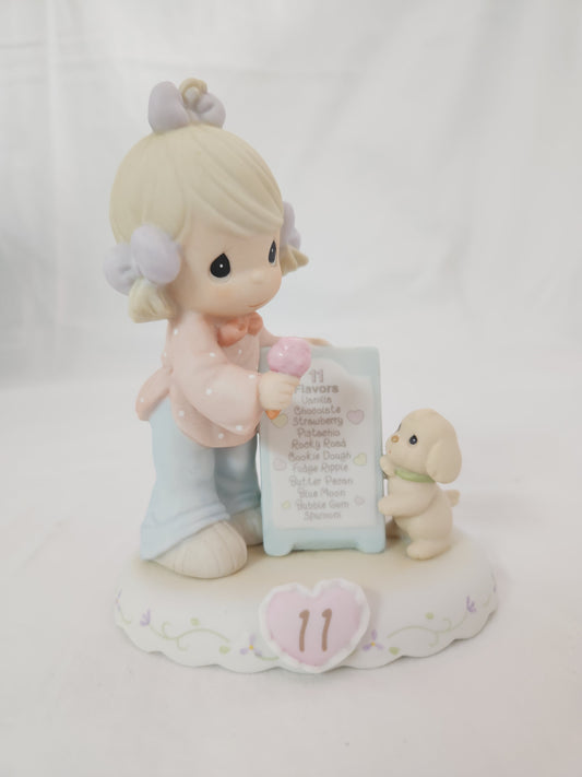 1996 Precious Moments Growing in Grace 'Age 11' Porcelain Figurine #260924