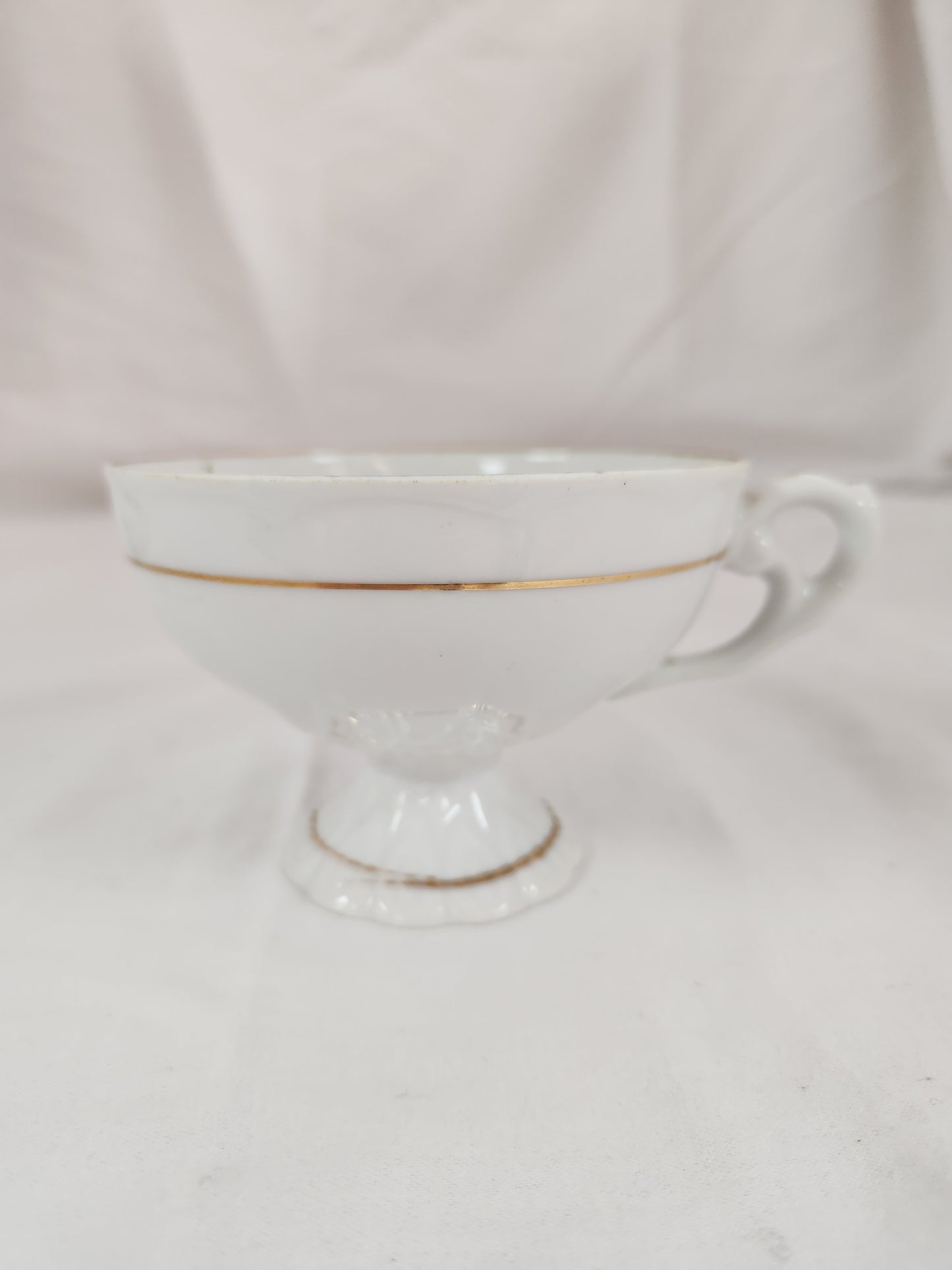 Fruit Motif Footed Tea Cup w/ Saucer made in Japan