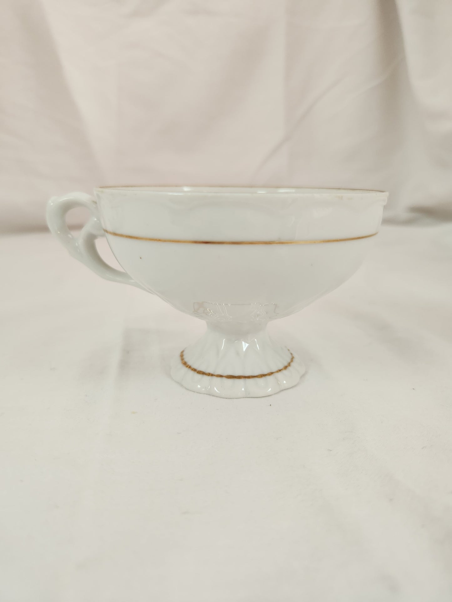 Fruit Motif Footed Tea Cup w/ Saucer made in Japan