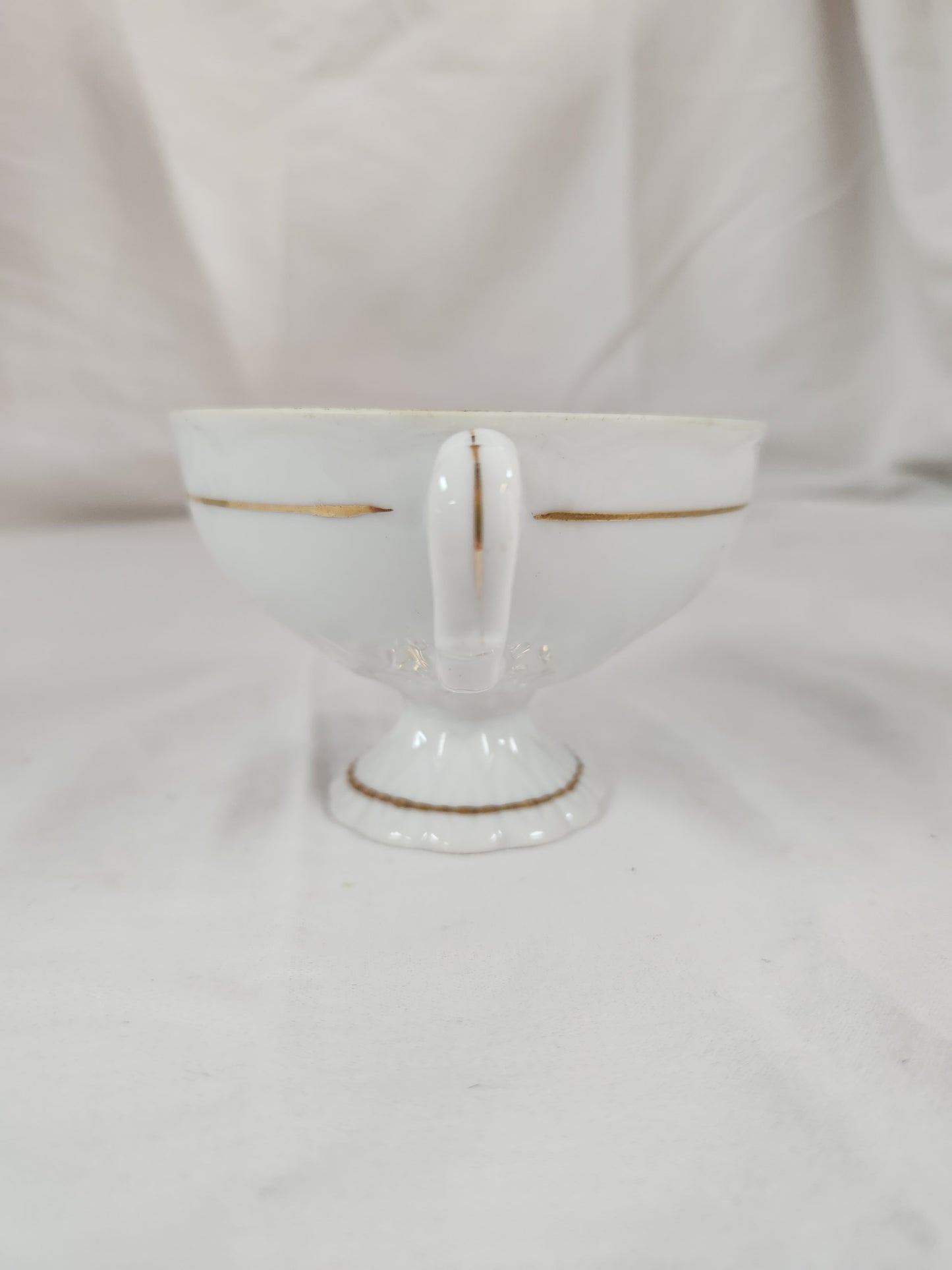 Fruit Motif Footed Tea Cup w/ Saucer made in Japan