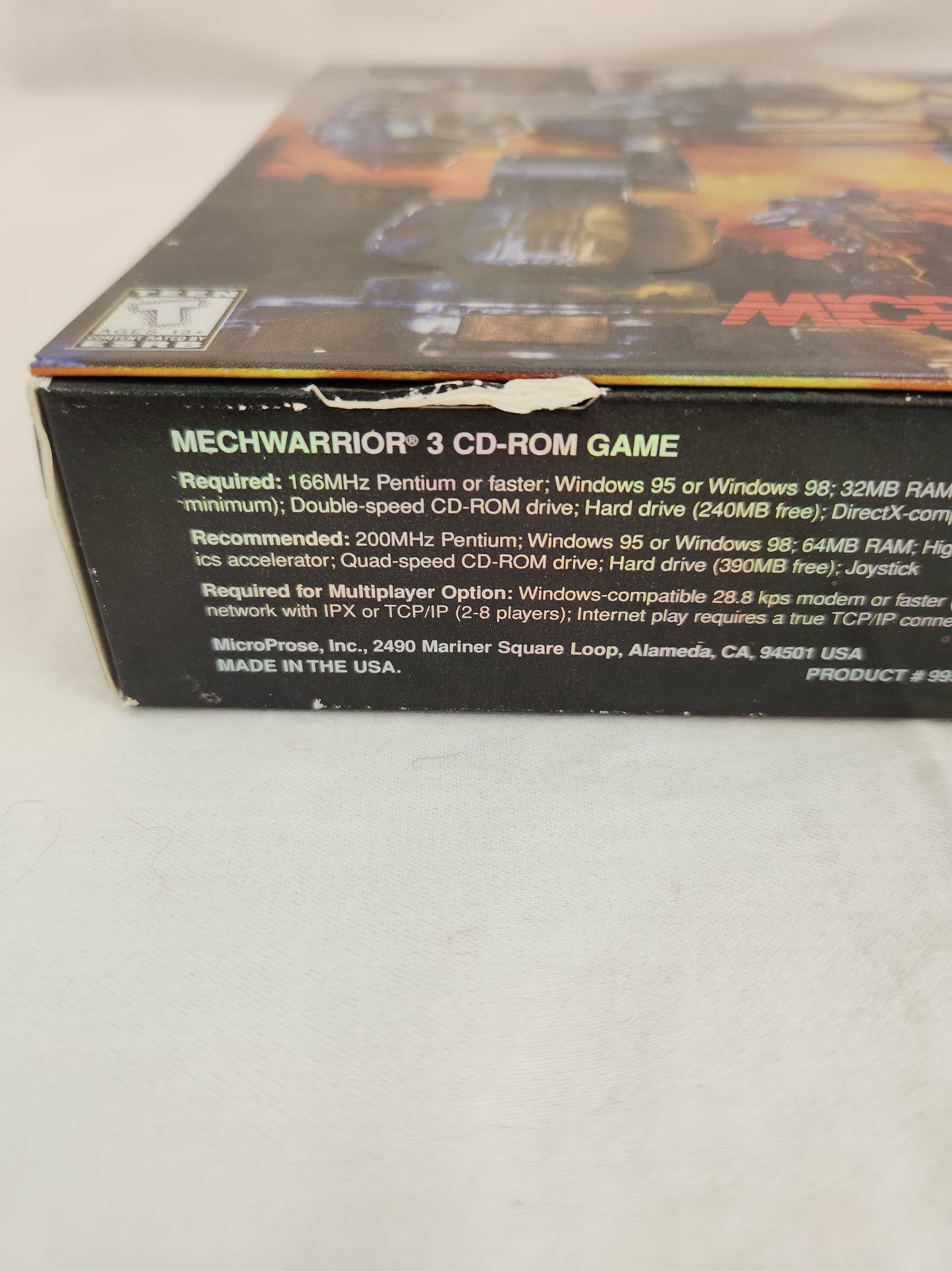 Mech Warrior 3 Big Box PC CD/ROM Game by Microprose - Sealed (box damaged)