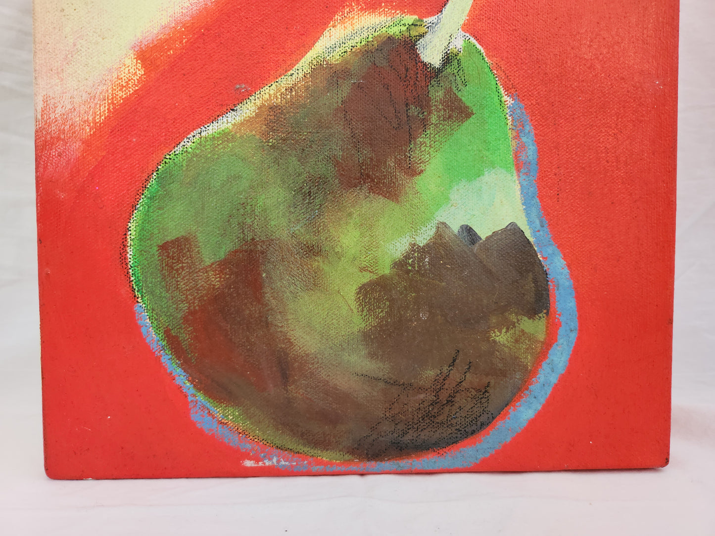 Jenifer Padilla Mixed Media Acrylic "Pear" Painting - 9-5/8"x11-3/8"