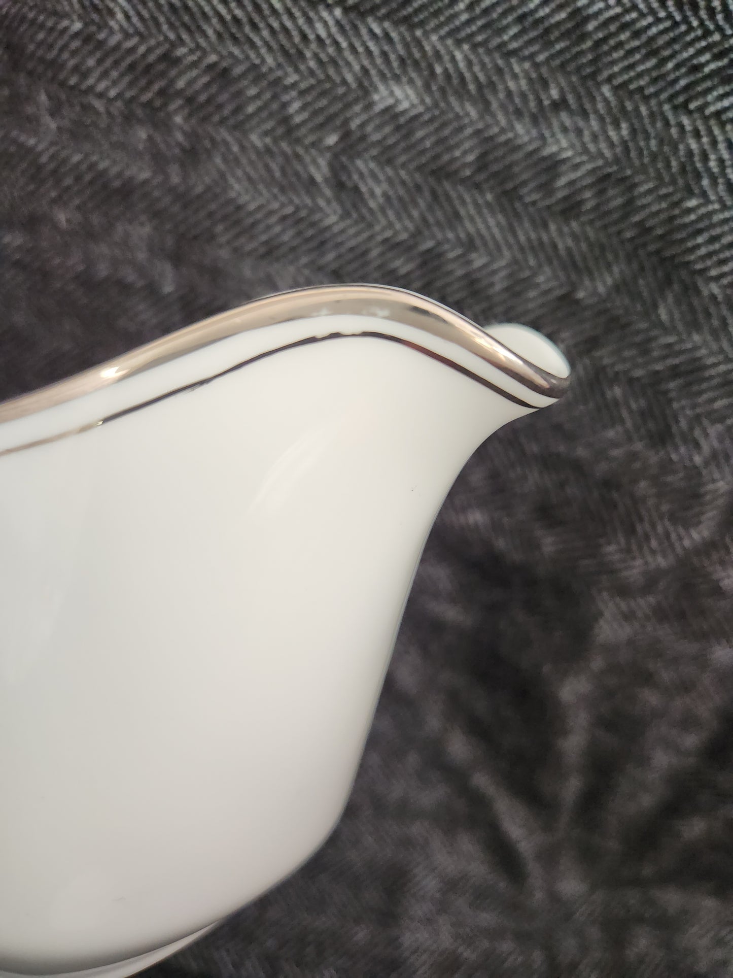 Concord Platinum Gravy Boat w/Underplate by Royal Doulton - #H5048